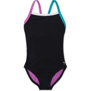 Speedo Girls Swimsuit One Piece Thin StrapsSpeedo Black