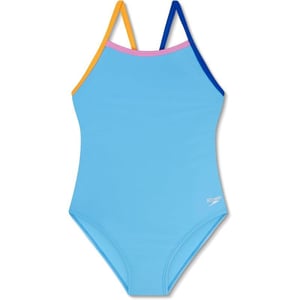 Speedo Girls Swimsuit One Piece Thin StrapsTranquil Blue