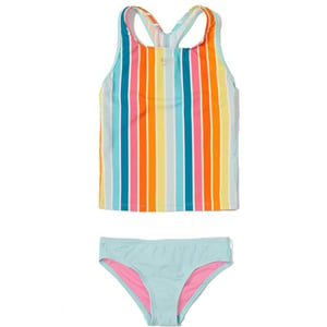 Speedo Girls Swimsuit Two Piece Tankini Thick StrapAqua Splash