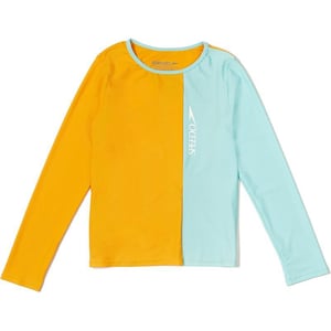 Speedo Girls Uv Swim Shirt Long Sleeve RashguardBlock Aqua Splash