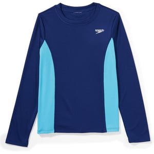 Speedo Girls Uv Swim Shirt Long Sleeve RashguardBlueprint