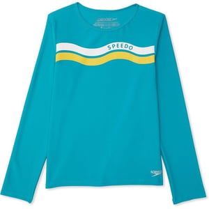 Speedo Girls Uv Swim Shirt Long Sleeve RashguardCeramic