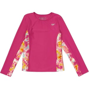 Speedo Girls Uv Swim Shirt Long Sleeve RashguardRose Violet