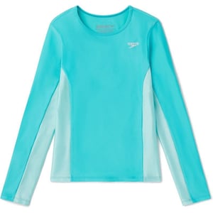 Speedo Girls Uv Swim Shirt Long Sleeve RashguardScuba Blue