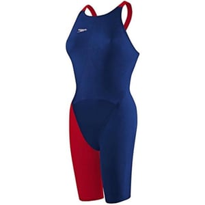 Speedo LZR Racer Elite 2 Womens Closed Back Suit BlackBlueRed