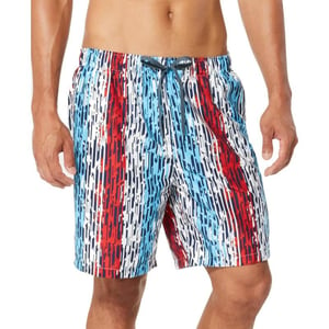 Speedo Mens 18 Volley Star Racer Printed UV Protection Swim TrunksBlue