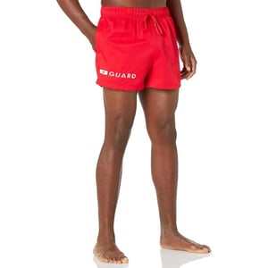 Speedo Mens Guard Swimsuit Trunk Volley14 High Risk Red