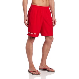 Speedo Mens Guard Swimsuit Trunk Volley19 Speedo Red