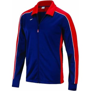 Speedo Mens Jacket Full Zip Collard Streamline Team Warm UpRedNavy