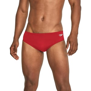 Speedo Mens Standard Swimsuit Brief Eco Prolt Solid AdultSolid Team Red