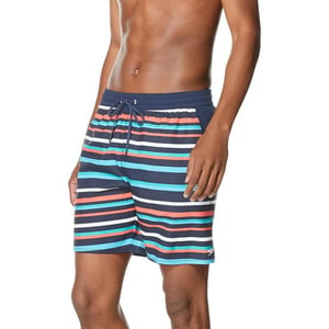 Speedo Mens Swim Trunk Mid Length SeasideLine Blue Atoll