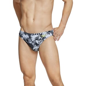 Speedo Mens Swimsuit Brief Creora Highclo PrintedBlackWhite