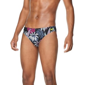 Speedo Mens Swimsuit Brief Creora Highclo PrintedFloral Fuchsia