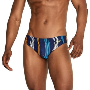 Speedo Mens Swimsuit Brief Creora Highclo PrintedSea Ridge Oriole