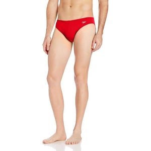 Speedo Mens Swimsuit Brief PowerFlex Eco SolarUs Red