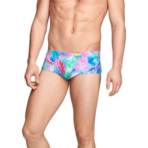 Speedo Mens Swimsuit Euro Brief Endurance PrintedRainbow Brights