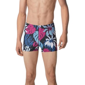 Speedo Mens Swimsuit Square Leg PrintedFloral Fuchsia