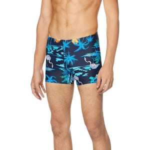 Speedo Mens Swimsuit Square Leg PrintedTie Dye Ibiza Blue