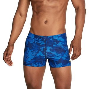 Speedo Mens Swimsuit Square Leg PrintedTropical Palace Blue