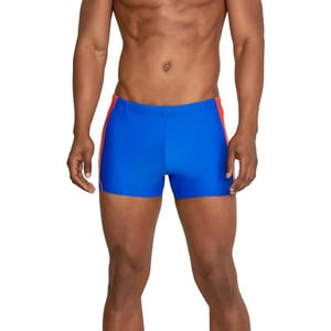 Speedo Mens Swimsuit Square Leg SpliceBlueSpicy Orange