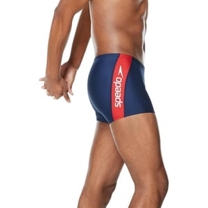 Speedo Mens Swimsuit Square Leg SpliceLogo Peacoat