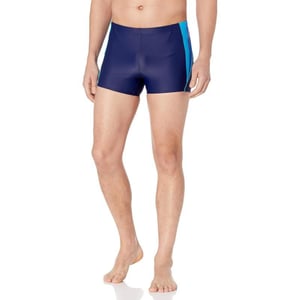 Speedo Mens Swimsuit Square Leg SpliceNavyBlue