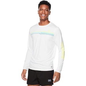 Speedo Mens Uv Swim Shirt Graphic Long Sleeve TeeHorizon Bright White