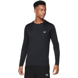 Speedo Mens Uv Swim Shirt Graphic Long Sleeve TeeIsland Anthracite