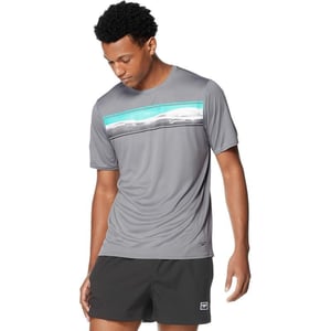 Speedo Mens Uv Swim Shirt Graphic Short Sleeve TeeWave Monument