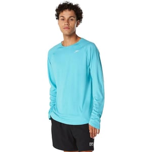 Speedo Mens Uv Swim Shirt Long Sleeve Fitness RashguardScuba Blue