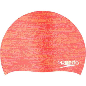 Speedo UnisexAdult Swim Cap Silicone Elastomeric  Manufacturer DiscontinuedRemix Poppy Red