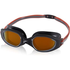 Speedo UnisexAdult Swim Goggles Hydro ComfortMirrored BlackAmber