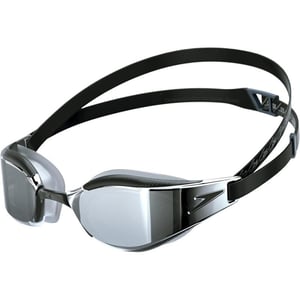 Speedo UnisexAdult Swim Goggles Mirrored Fastskin Hyper EliteBlackOxid GreyChrome