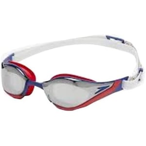 Speedo UnisexAdult Swim Goggles Mirrored Fastskin PureRedWhiteBlue