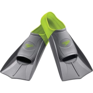 Speedo UnisexAdult Swim Training Fins Silicone Short BladeYellowGrey