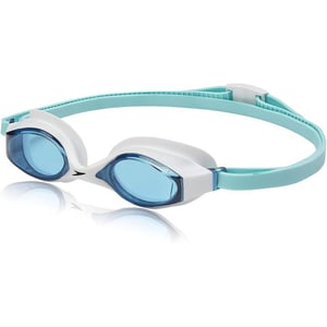 Speedo UnisexChild Swim Goggles Super Flyer Ages 3  8WhiteCobalt