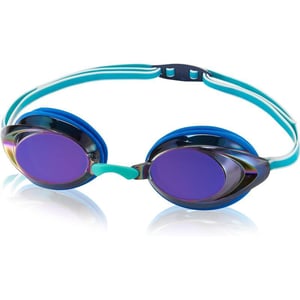 Speedo UnisexChild Swim Goggles Vanquisher 20 JuniorMirrored BlueIris