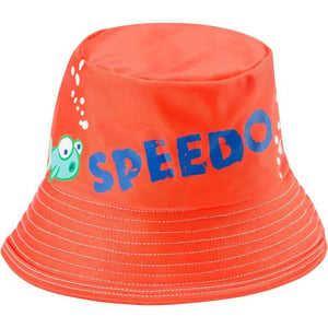 Speedo UnisexChild Uv Bucket Hat Begin to Swim UPF 50Orange Crush