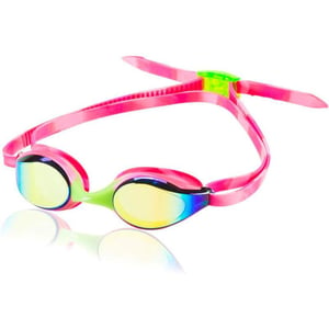 Speedo Unisexchild Swim Goggles Junior Hyper Flyer Ages 614Pink Mirrored