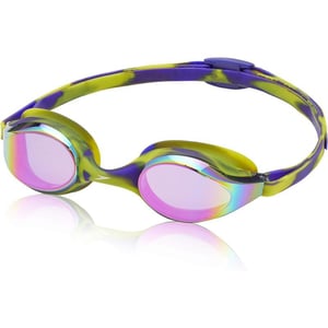 Speedo Unisexchild Swim Goggles Junior Hyper Flyer Ages 614PurpleIris Mirrored