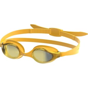 Speedo Unisexchild Swim Goggles Junior Hyper Flyer Ages 614Tlat Bright Gold SteelGoldmirror