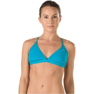 Speedo Womens Endurance Lite Solid Triangle Tie Back Bikini TopPeacock Blue