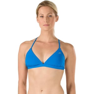 Speedo Womens Endurance Lite Solid Triangle Tie Back Bikini TopUltra Blue