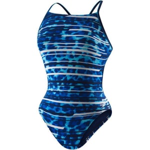 Speedo Womens Flow Control Cross Back Endurance one Piece SwimsuitGot You Blue