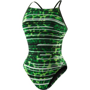 Speedo Womens Flow Control Cross Back Endurance one Piece SwimsuitGot You Speedo Green