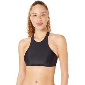 Speedo Womens High Neck Top Bikini Top black SmallSpeedo Black