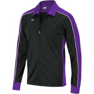 Speedo Womens Jacket Full Zip Collard Streamline Team Warm UpBlackPurple