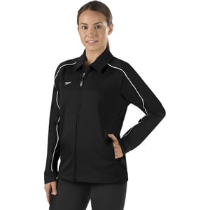 Speedo Womens Jacket Full Zip Collard Streamline Team Warm UpSpeedo Black