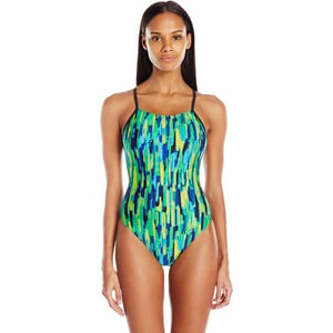 Speedo Womens Pro lt Rainbow dust Free Back one Piece SwimsuitRio Dreams Deep