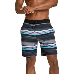 Speedo Womens Swim Trunk Knee Length Boardshort Bondi Striped18 Seafaring Anthracite